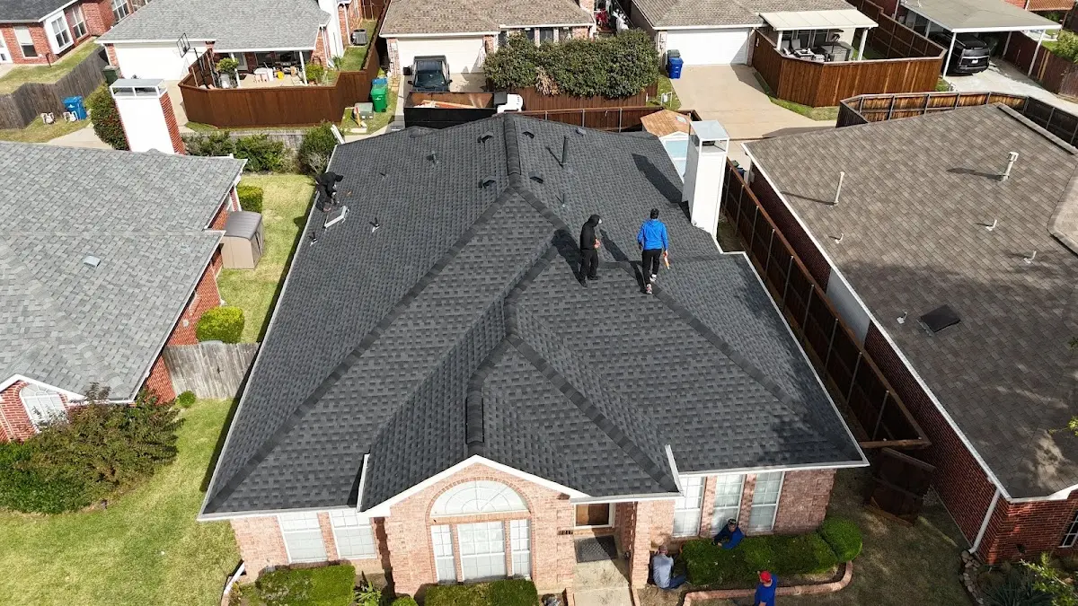 Slate & Tile Roof Repair work in progress on a Sherrelwood property